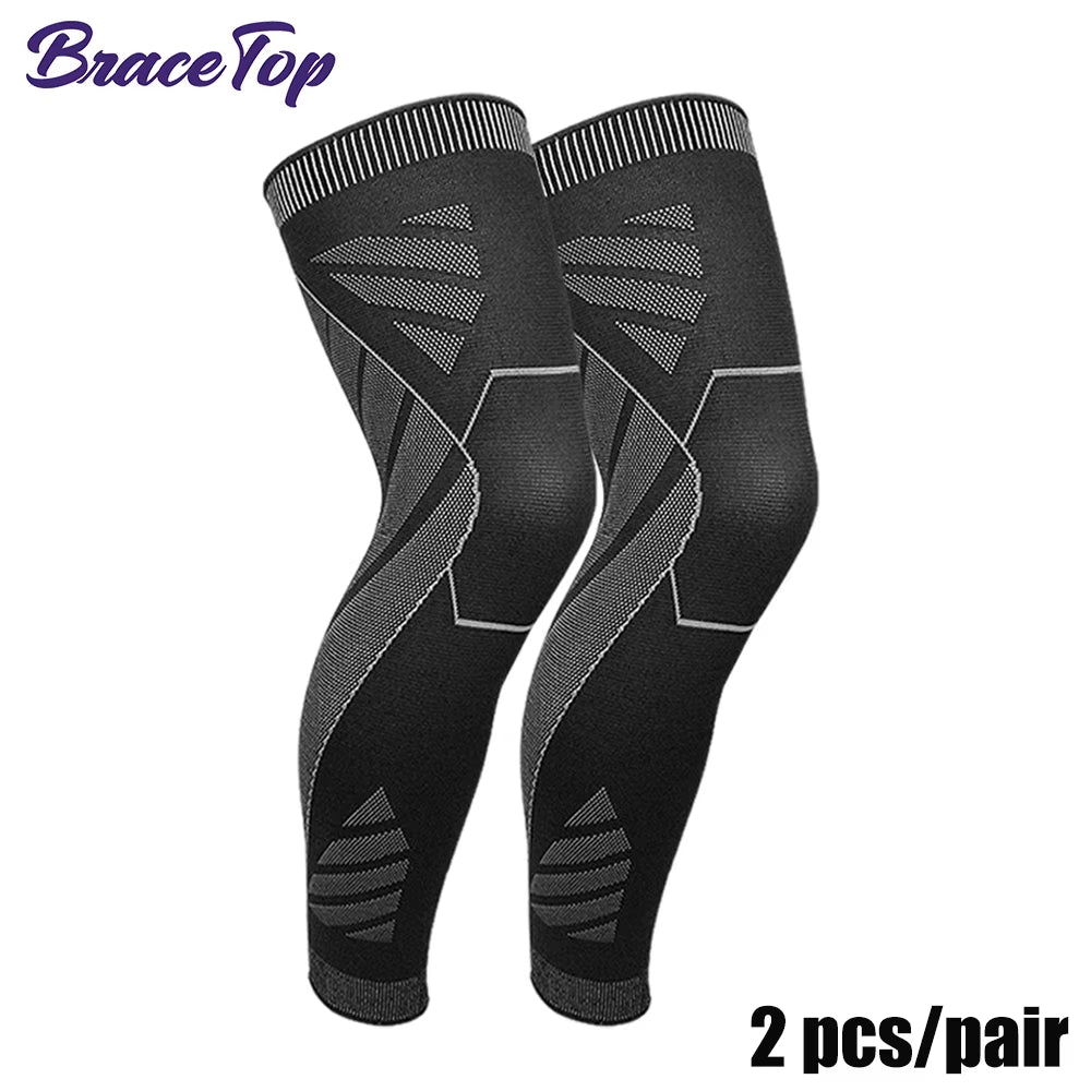Ultimate Long Leg Compression Sleeves for Enhanced Knee Support and Pain Relief - Perfect for Basketball, Football, and Active Lifestyles