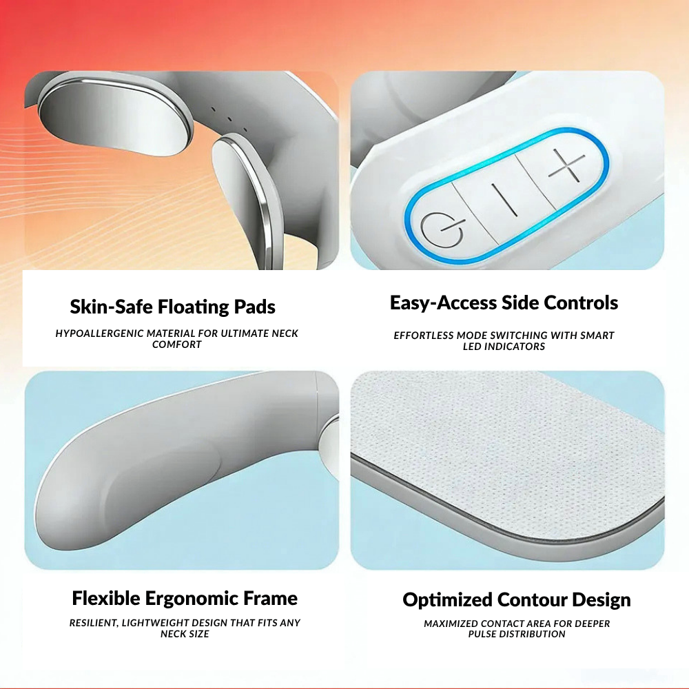 Vitalon™ Pro Smart Neck Massager – Electric Pulse Cervical Comfort & Stress Relief