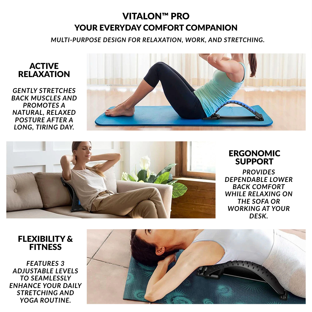Adjustable Back Stretcher — Lumbar Support & Posture Device