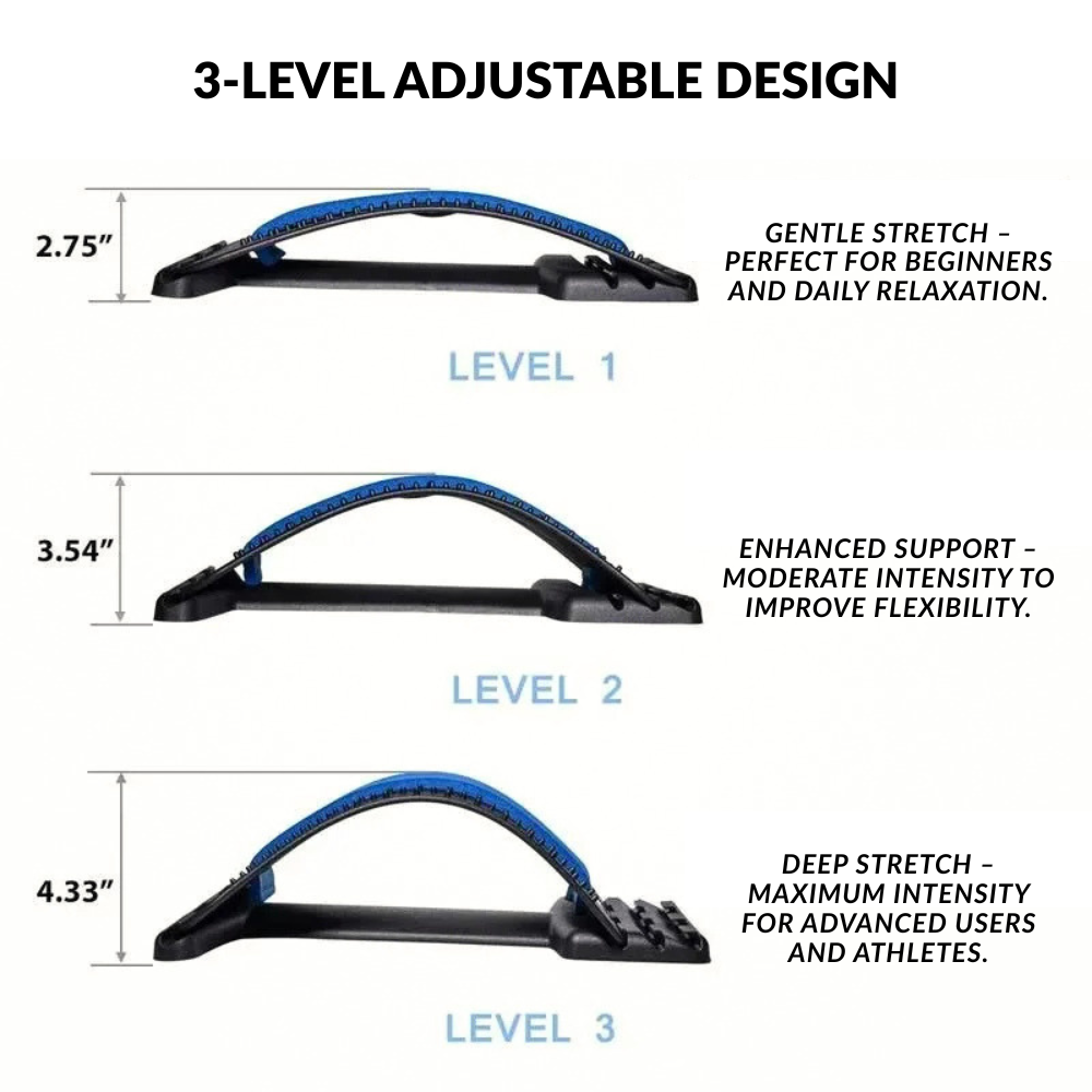 Adjustable Back Stretcher — Lumbar Support & Posture Device