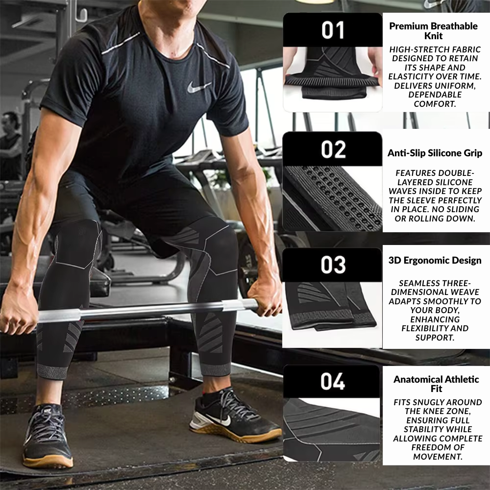 Vitalon™ Pro Knee Compression Sleeve – 3D Support for Running & Sports