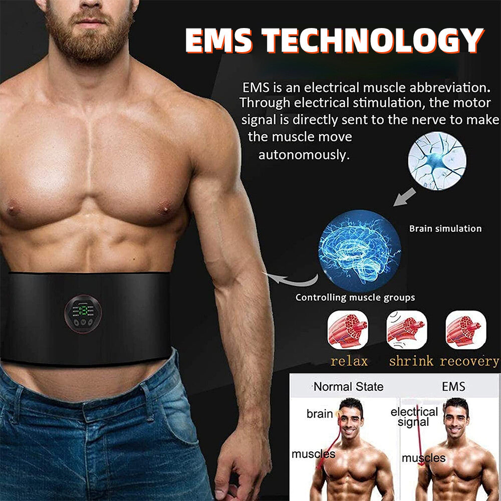EMS Abdominal Fit Muscle Stimulater Training 15 Gears ABS Fitness Workout Belt